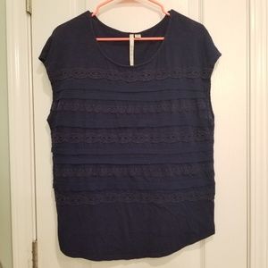 Navy textured tank